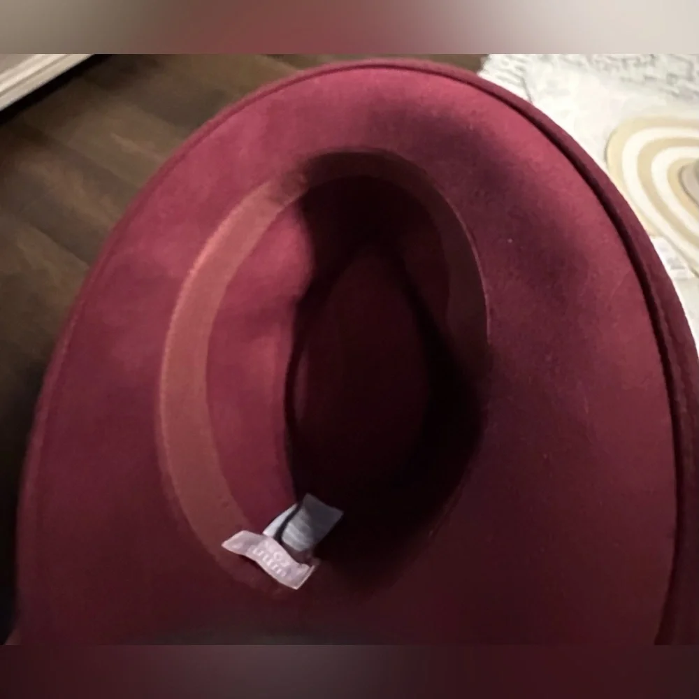 ‼️RARE‼️🎸Summer & Rose🎸🔥NWT🔥Wool Fedora in Cranberry - Picture 6 of 13